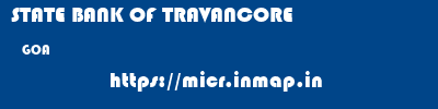 STATE BANK OF TRAVANCORE  GOA     micr code